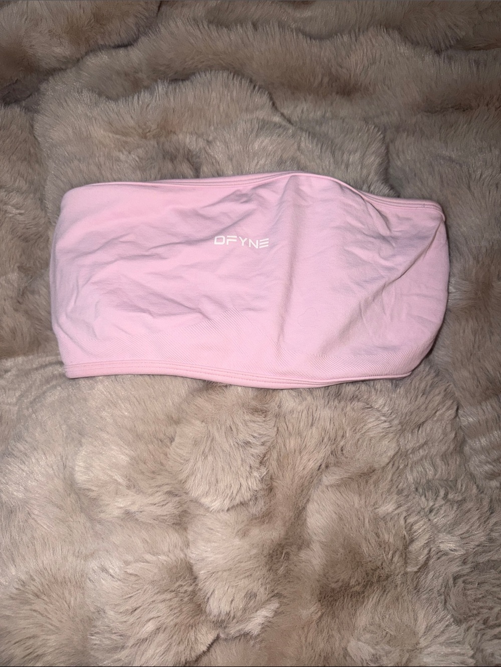 DFYNE Girls' Light Pink Seamless Bandeau Top